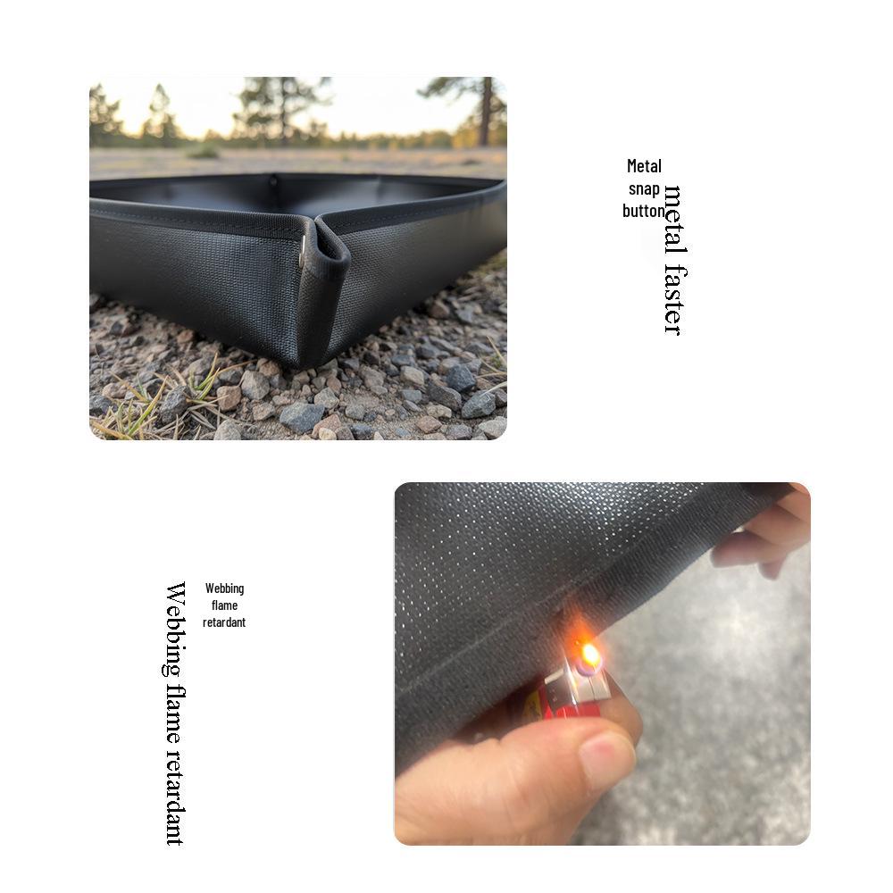 Fireproof Silicone Camping Stove Mat - Double-Sided, Water-Injectable, High-Temperature Resistant, Easy-Clean Fabric