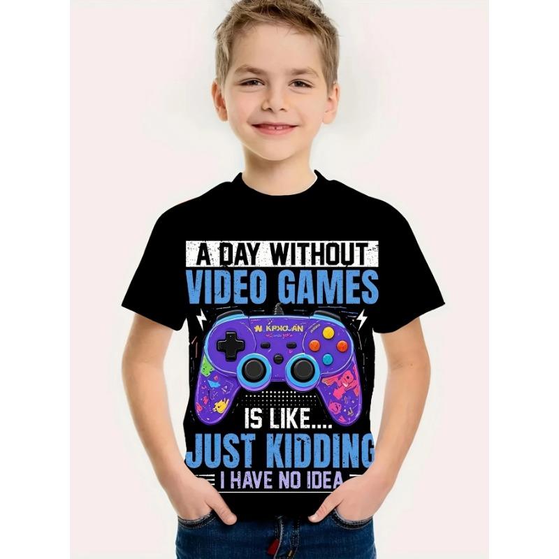 Ubrania Dziecięce Chłopięce Halloween Rekin Dynia Nadruk Chłopięcy T-shirt Krótki Rękaw Kreskówkowy Graficzny T-shirty O-Neck Odzież Dziecięca