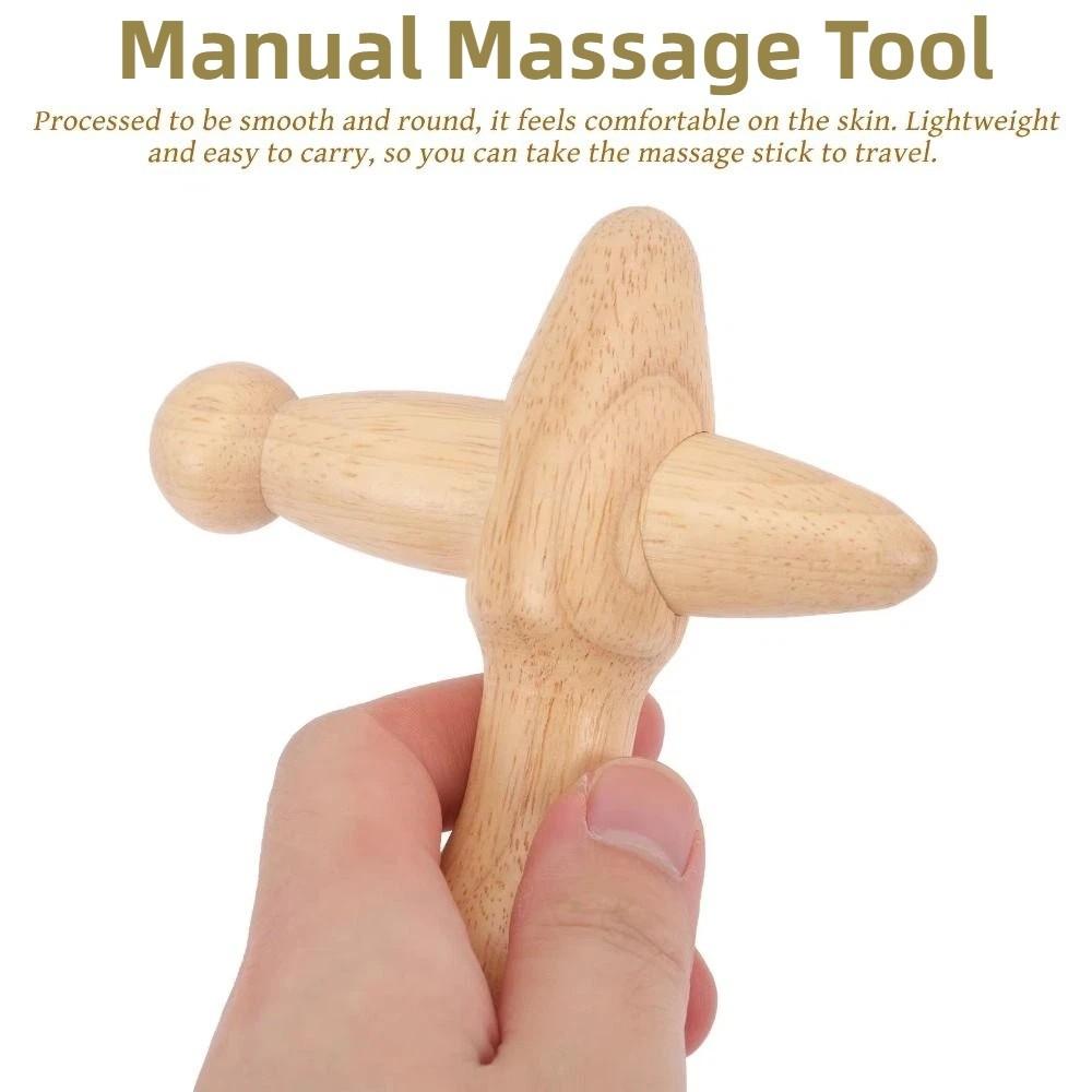 Handheld Wooden Foot Massage Stick Smooth Surface Trigger Point Massager  Lymphatic Drainage