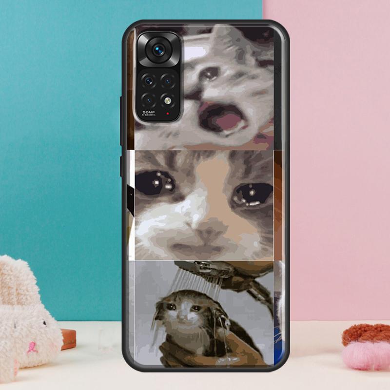 Crying Cat Memes And Dog Case For Xiaomi Redmi Note 13 Pro 14 12 11 9 10 9S 10S 11S 12S Redmi 14C 13C 10C 12C Cover