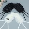 New Gothic Lolita Headband Ribbon Love Heart Cosplay Headdress Lace Ruffled with Hairpins Headwear Hair Accessories