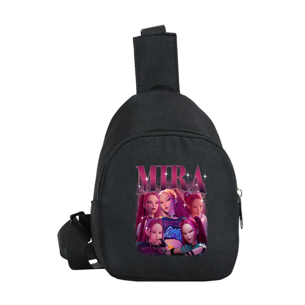 

Demon Hunters Printed Kawaii Chest Pack for Boy Girl Shoulder Bag Student Portable Crossbody Pouch Christmas chest bag Kid Gift