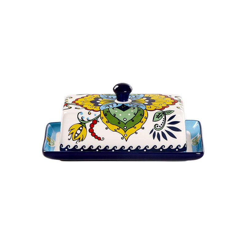 

Чехол для хранения сыра в богемском стиле, коробка для хранения масла с крышкой, многоцелевой контейнер для еды для домашней кухни, столовая посуда