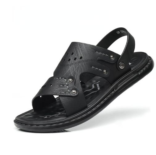 Men's sandals wholesale summer non-slip beach shoes men's  trade large size new flip-flops leisure outside to wear sandals D250