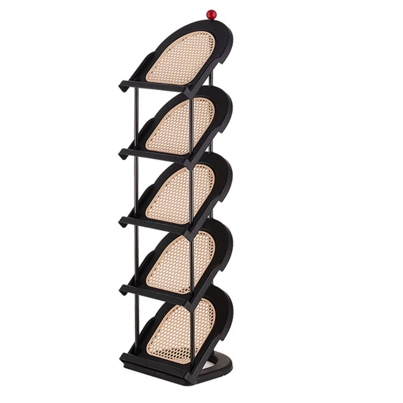 Multi Layer Slanted Insert Design Footwear Rack Easy Access Organized Placement Solution Vertical Shoe Rack