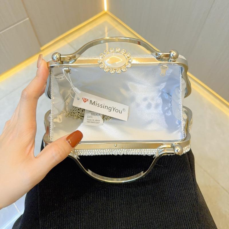 Retro Perlenbeutel Kleine Handtasche Hand-Held Handtasche Damen Cheongsam Tasche Hochzeit Vielseitige Umhängetasche