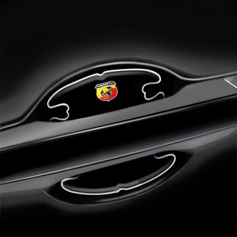 4PC Car Door Anti-collision Protector Bumper Strip Transparent Sticker for Fiat Abbas 500 500L 500X 124 Aegea MobiPanda Tipo Sedici Centoventi Fiorino