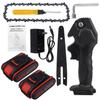 88V 2400W Electric Chain Saw Lithium Battery Mini Pruning Saw Cordless Tree Logging Trimming Saw Garden Tool For Wood Cutting  Black