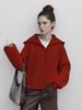 2025 Fall/Winter Women's High-End Half-Zip Pullover Sweater: Loose, Slimming Knit