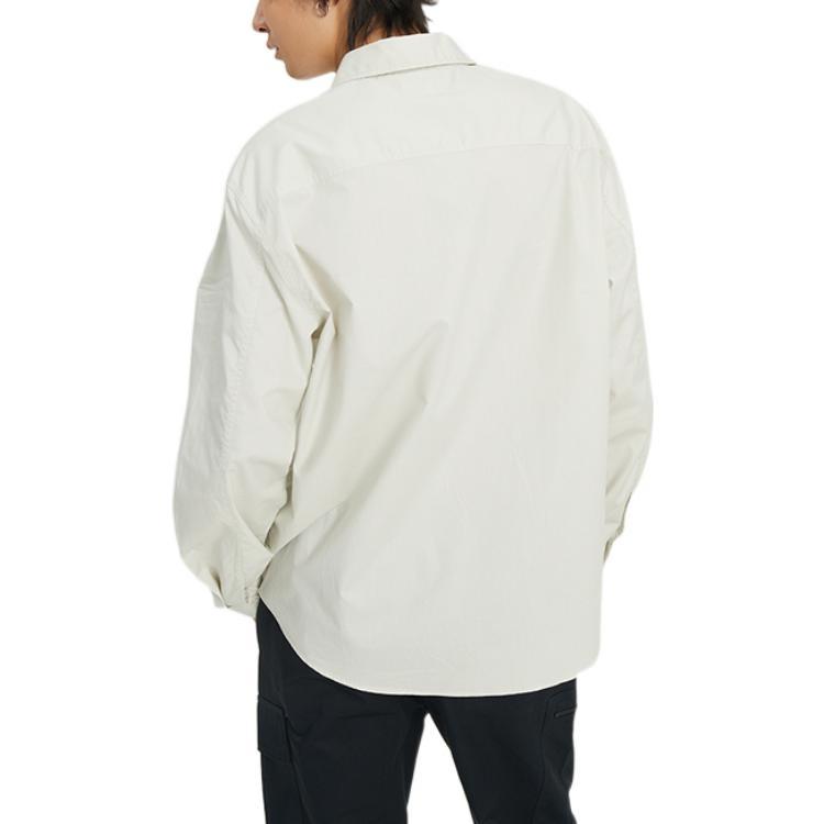 Converse Woven Long Sleeve Button Down Shirt Asia Sizing 'White' Men's 10023803-A02