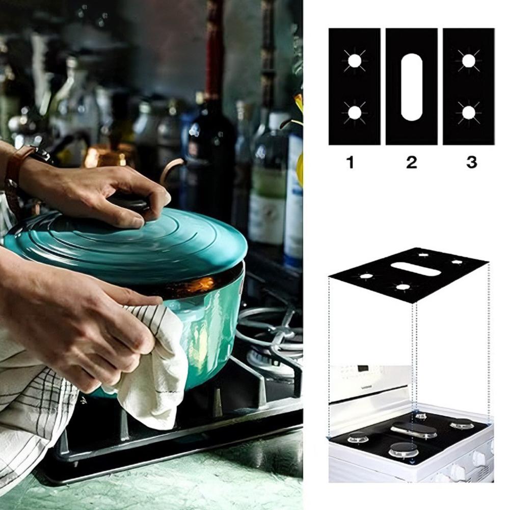 Ochranný kryt na plynový sporák 53,8*27 cm černý