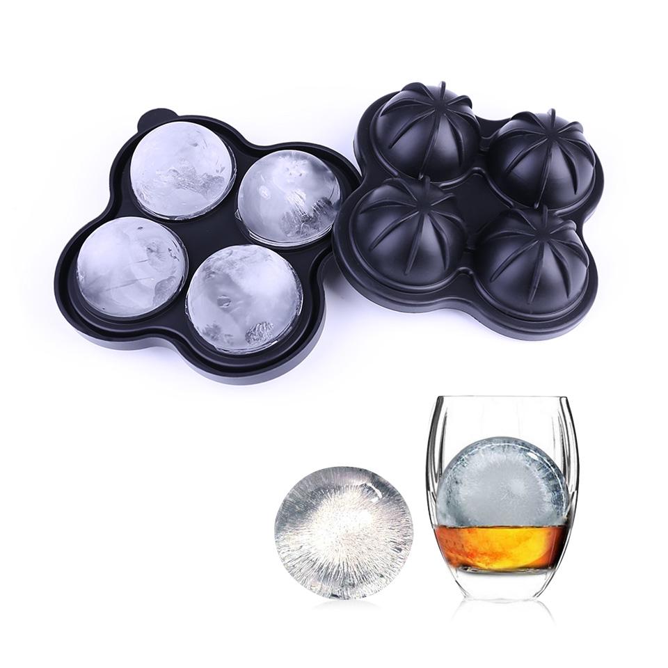 Silikonový výrobník ledových koulí Velké 3D velké kulaté koule Vysoké koule Tvar ledu Kostka Forma do mrazničky Whisky Cocktail Bar Nástroje