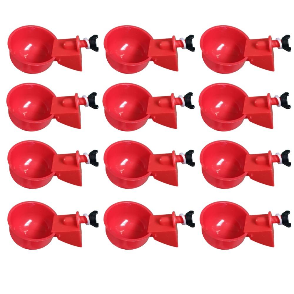 6-24Pcs Poultry Drinking Bowl Feeder Automatic Chicken Drinker Cup Kit Farm Animal Drinking Water Feeder Chick Coop Accessories