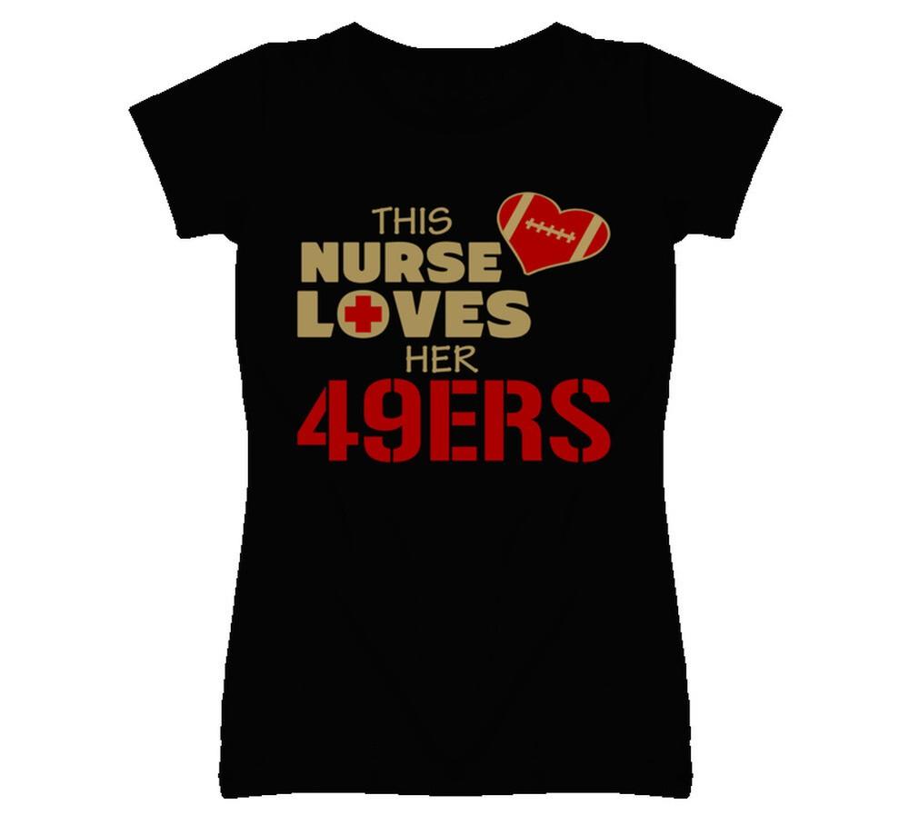 

This Nurse Loves Her 49ers Football T Shirt - San Francisco 49ers Team Colors 3XL