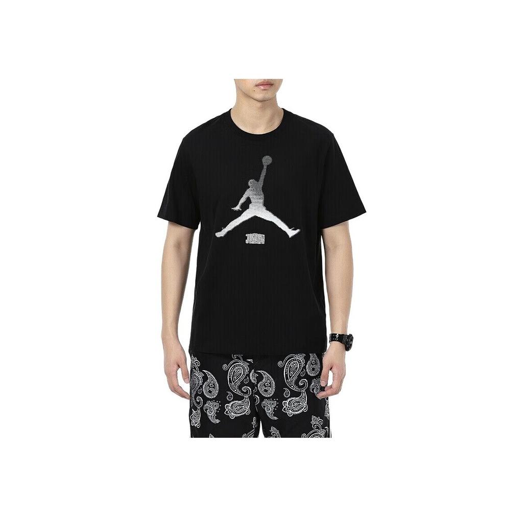 Jordan Jumpman Teecrew Casual Breathable Printed Short Sleeve T-Shirt Men Tops Black DO8905-010