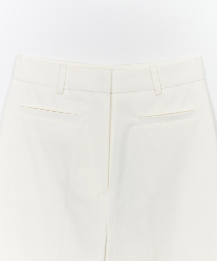 JBYRARA Double Rib Wide Fit Cotton Pants_White