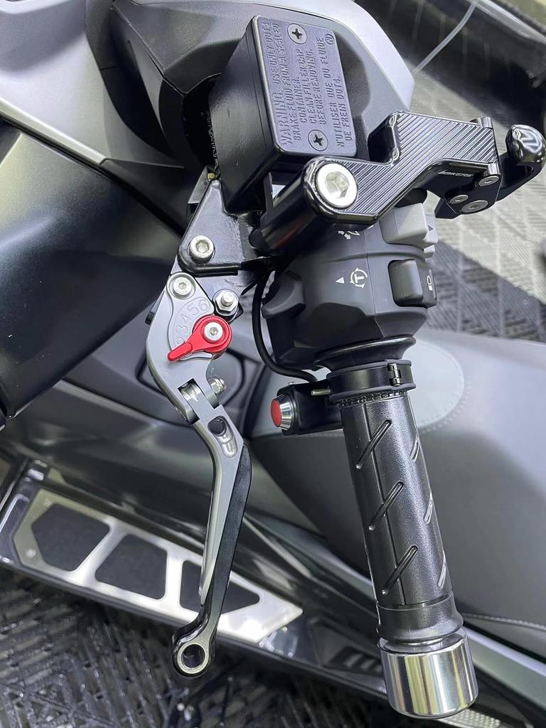 Compatible with Motorcycles and Aluminum Brake and Clutch Lever Handlebar and Parking Brake Lever Adjustment and Indigo with Parking Brake