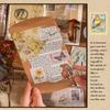 1pack/48pcs Stamps Stickers Retro Literary Decoration Material Diy Handbook Card Collage Landscaping Stickers Self-adhesive Sealing Stickers