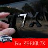 For Zeekr 7X CX1E 2025 2026 Blackened Car Emblem  Zinc Alloy Special Car Tail Emblems Accessories