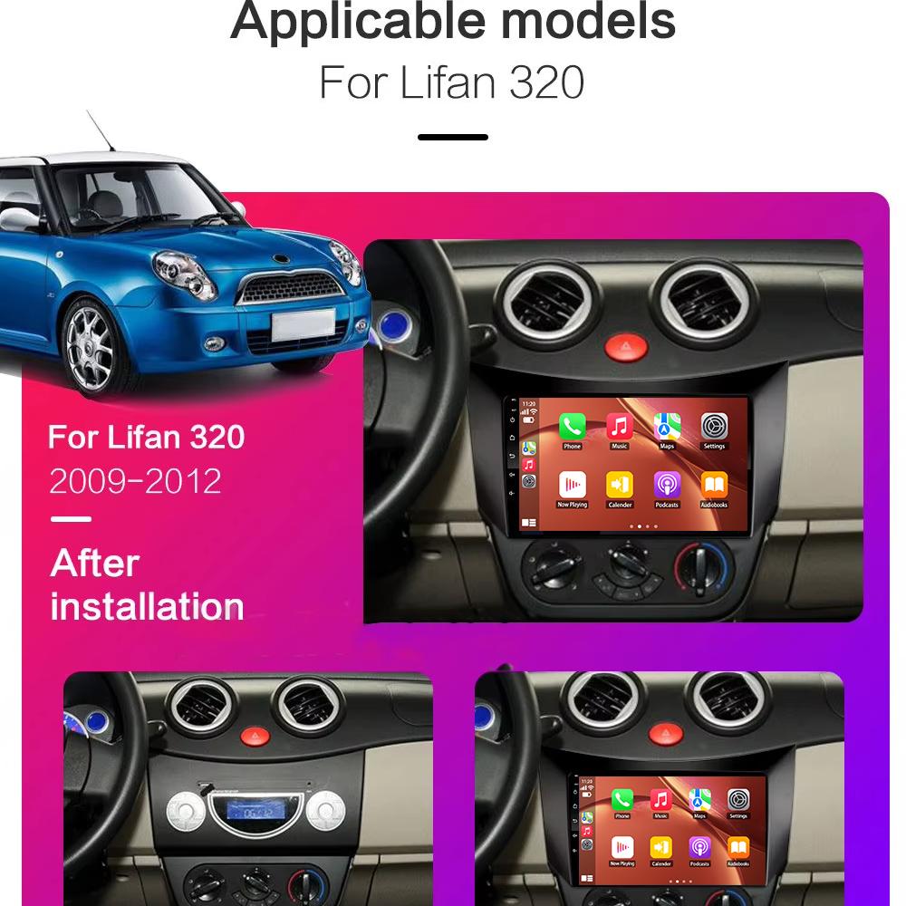 Carplay Android Auto Car Radio For Lifan Smily 320 2008 - 2015 2 Din Multimedia Player Autoradio Head Unit Navigation Stereo