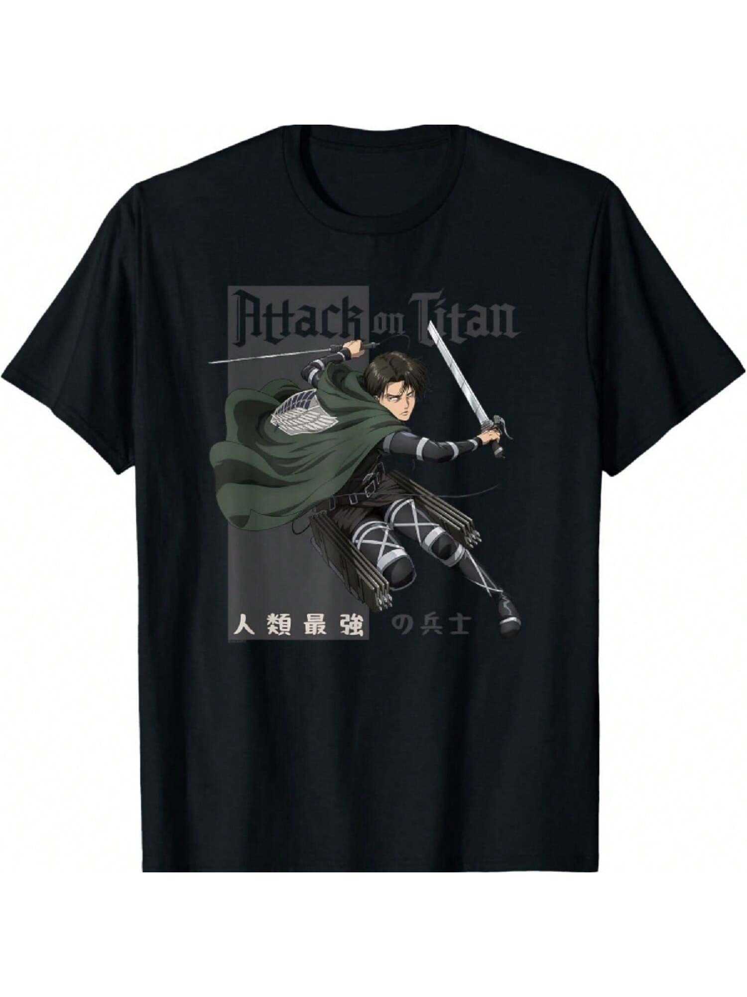 Season 4 Humanity s Strongest Soldier Anime T-Shirt S разноцветный