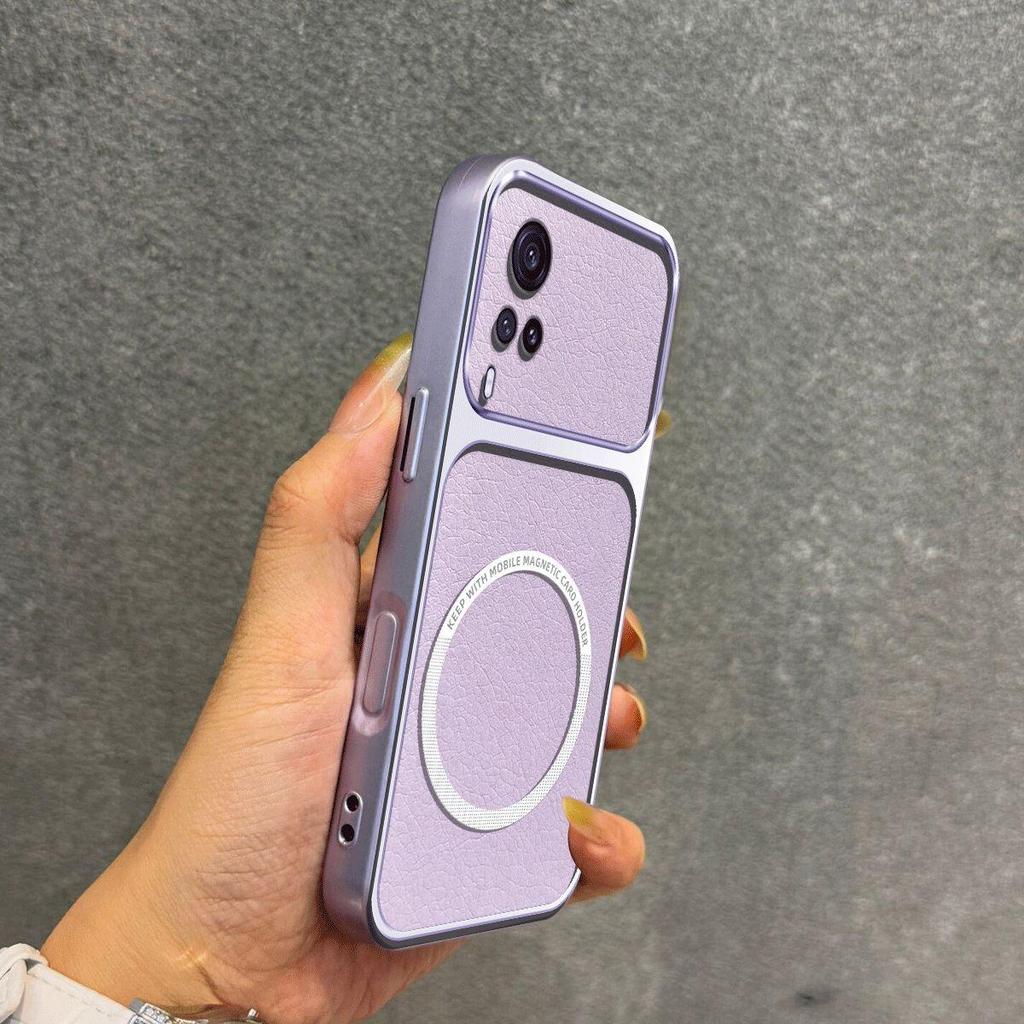 Upgraded Big Lens Protection Case for Vivo Y53s 4G,Y51,Y31 2020 Luxury Leather Casing with Magnetic Ring