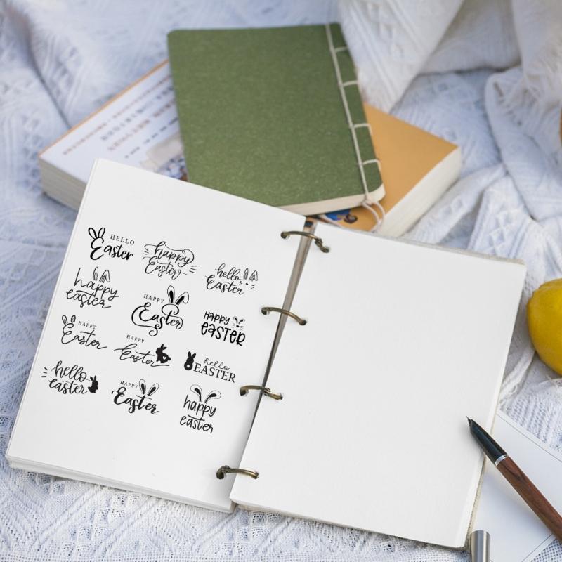 Easter Letter Clear Silicone Stamp for DIY Invitation Card Scrapbooking Paper Craft Rubber Stamp Handmade Journaling