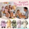 Plush Bunny Stuffed Animal Soft Cartoon Rabbit Toy Home Decoration Kids Gift with Dustproof Bag and Safety Tags Included