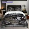 Madness Meets Mystery Tale Two Beasts Threepiece Set 1 Duvet Cover 2 Pillowcase Without Core Bedding Set Soft And Comfortable