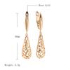 Kinel lange dråpeøreringer for kvinner med 585 rosegull