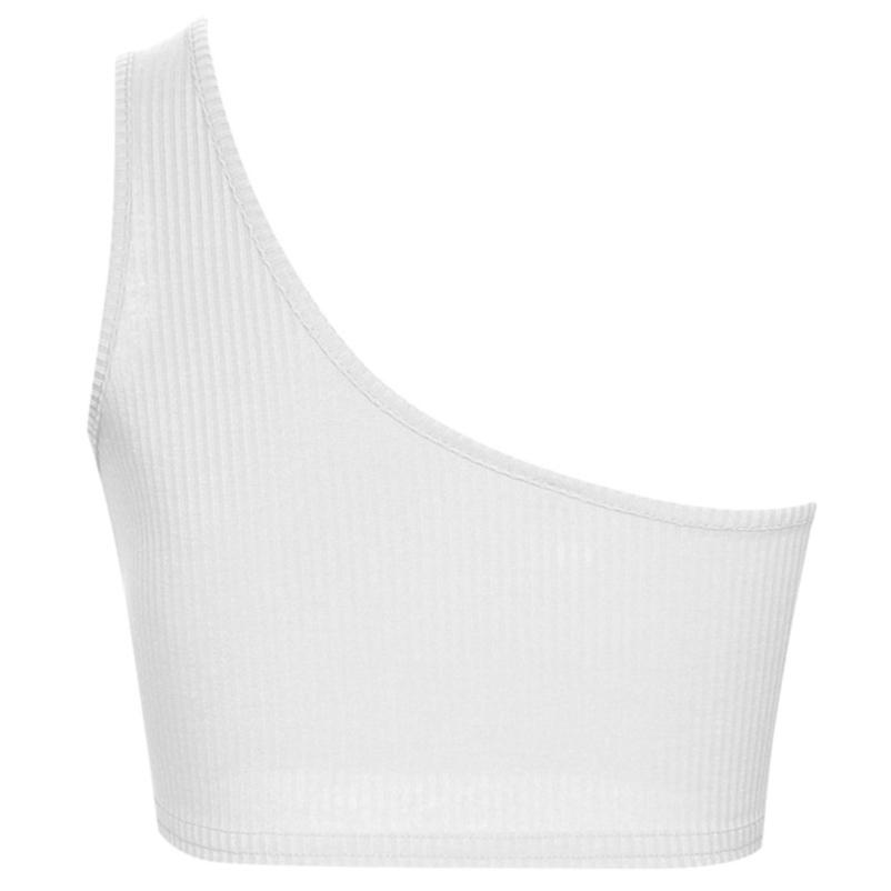 Sports Vest  One Piece Midriff-baring Tops Tank  Yoga One-shoulder