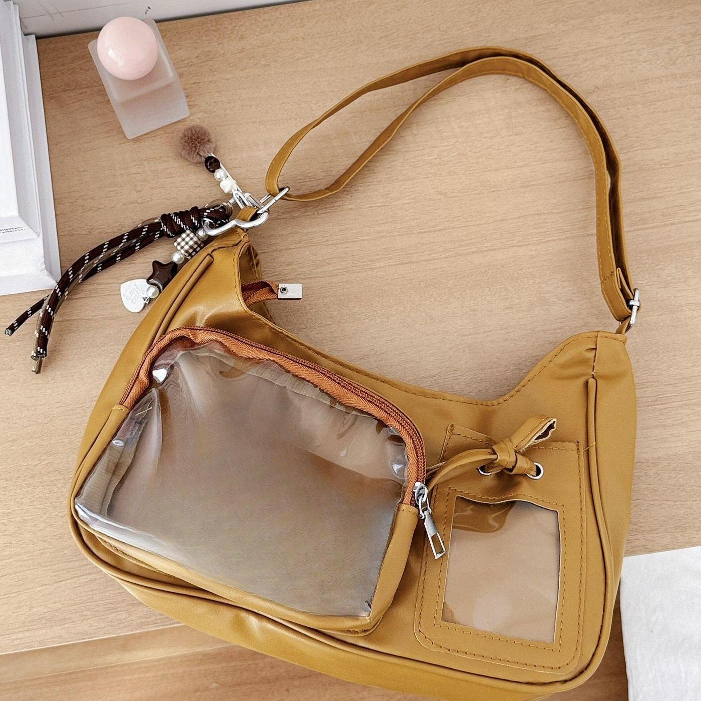 JZX Japanse Anime Ita Bag Grote Capaciteit Vintage Crossbody Tas voor Vrouwen Koreaanse Zoete Manga Schoudertas Onderarmtas One Size bruin