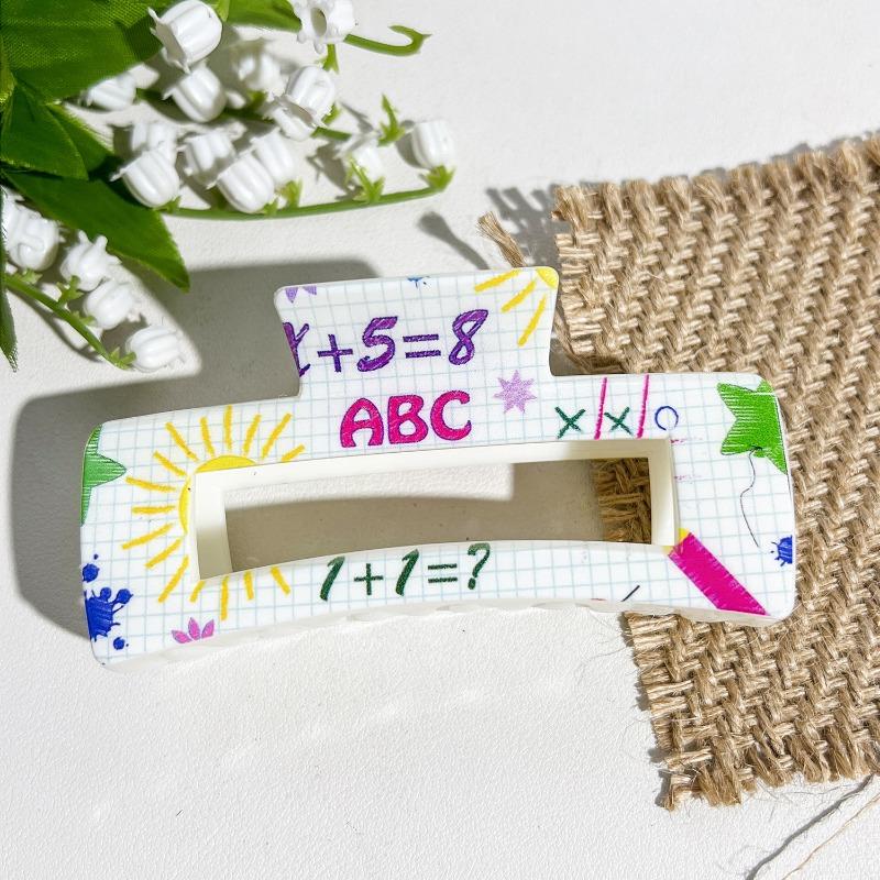 Uv-printed Square Gripper Sweet Fruit Print UpdoShark ClipHair Clip Hair Accessory
