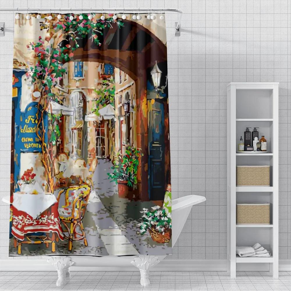 Home Shower Curtains for Bathroom Landscape Animals Waterproof Fabric Bathroom Curtains Modern Shower Curtain 180x200 240x200