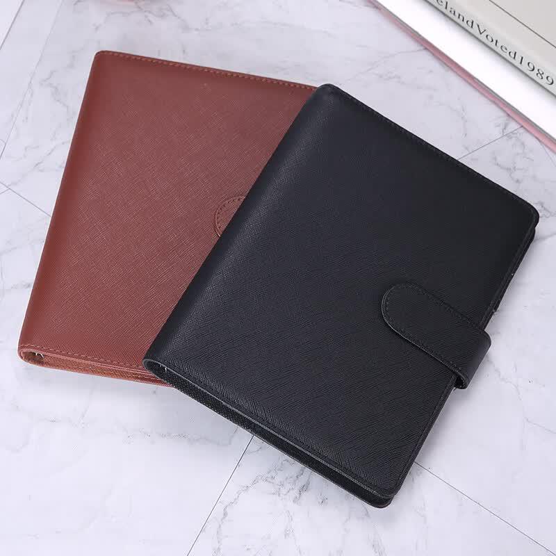 M&G A5 Soft Leather Loose-Leaf Notebook