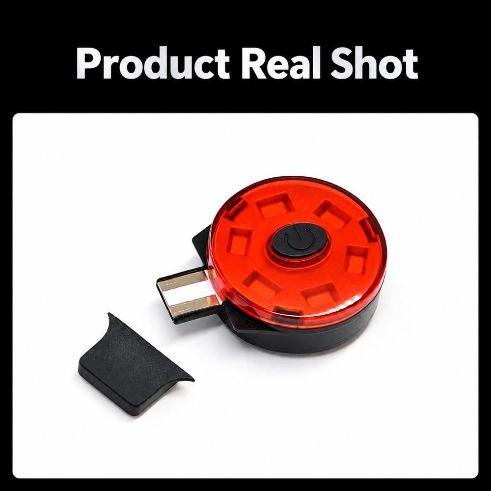 Flashing Warning Motorcycle Helmet Tail Light USB Rechargeable Cycling Rear Light