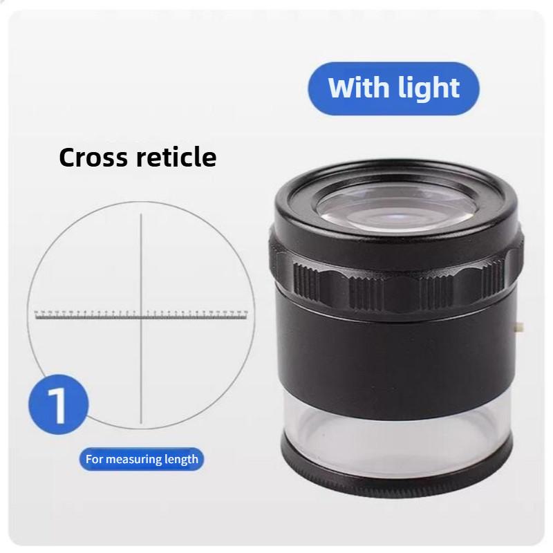 10-fache HD-Zylinderlupe mit Licht, verschiedene Messskalen, tragbar, USB-Ladefunktion, optische Lupe