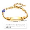 Vnox Custom Engrave Mom Duaghter Son Baby Bracelets, Anti Allergy Stainless Steel Baptism Love Gifts, Adjustable Jewelry