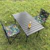 Portable Carbon Steel Folding Table & Chair Set for Camping, Dining, Coffee Shops, and Snack Stalls