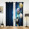 Modern Window Curtains for Living Room Color Billiards Round Sports Curtains for Child Bedroom Kitchen Decor Blinds Drapes