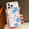 Conch Shark Pattern Clear Silicone Case For iPhone 16E 16 Pro 15 Pro Max 14 13 12 11 Diamond Frame Soft Shockproof Transparent Phone Cover