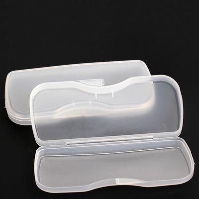 Durable Sunglasses Transparent White Eyewear Accessories Glasses Case Clip Hard Box