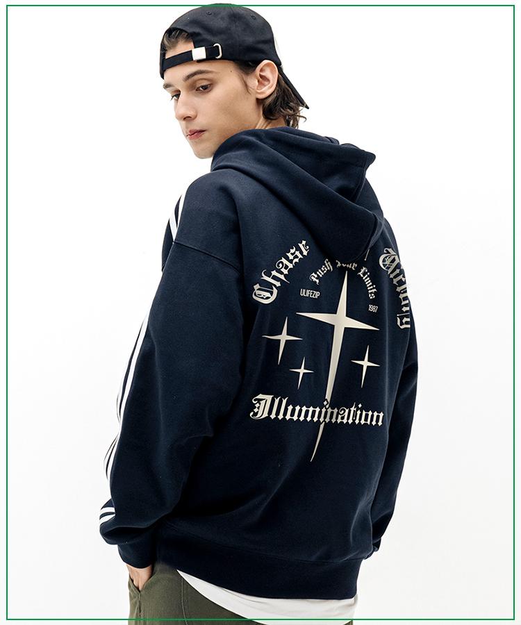 Illumination Oversized Track Hoodie 4 Colors [Ulzi_3002]