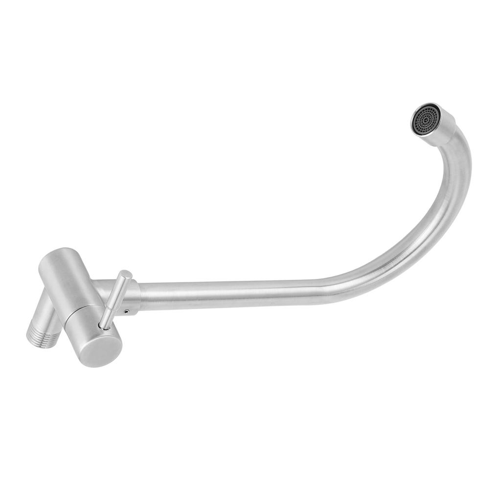 G1/2 Sink Faucet Wall-in 360 Degree Rotating Water Tap Single Handle for Kitchen Bar Bathroom