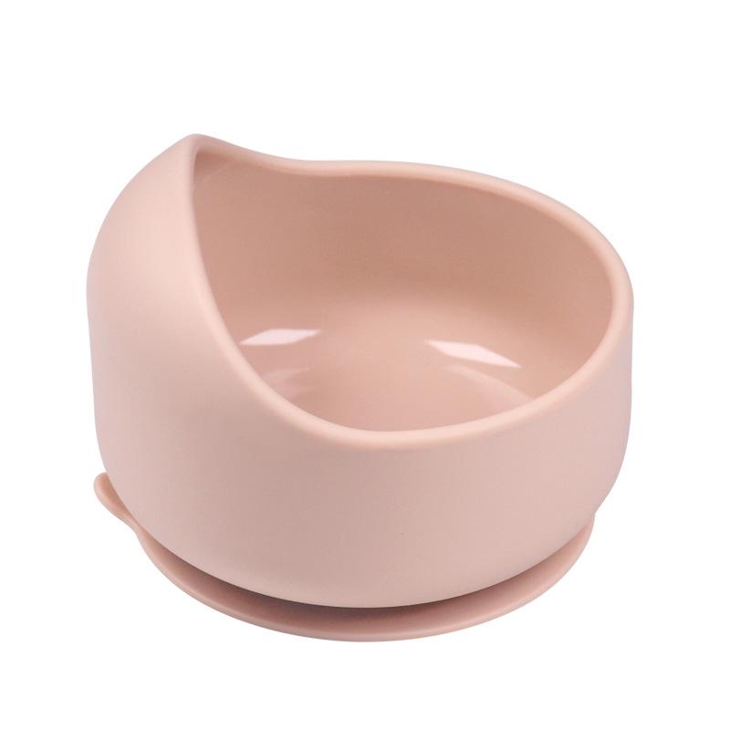 Silikon Saugbecher Baby Fütterset: Schneckenschale, Löffel & Gabel mit Holzgriffen, Leicht zu reinigen.