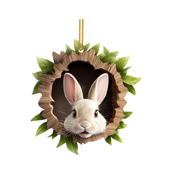 Car Interior Pendant Easter-Themed Rabbit Design Hanging Ornament Car Bag Living Space Bag Home Decor