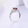 Bolaijewelry Gorgeous Design Natural Filled Ruby Silver Ring Precious Gemstone Exquisite Jewelry for Women