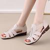 Trendy Women's Sandals 2024 New Design Cross Strap Flat Bottom Anti Slip Soft Sole Versatile Fish Mouth Sandals Zapatos De Mujer