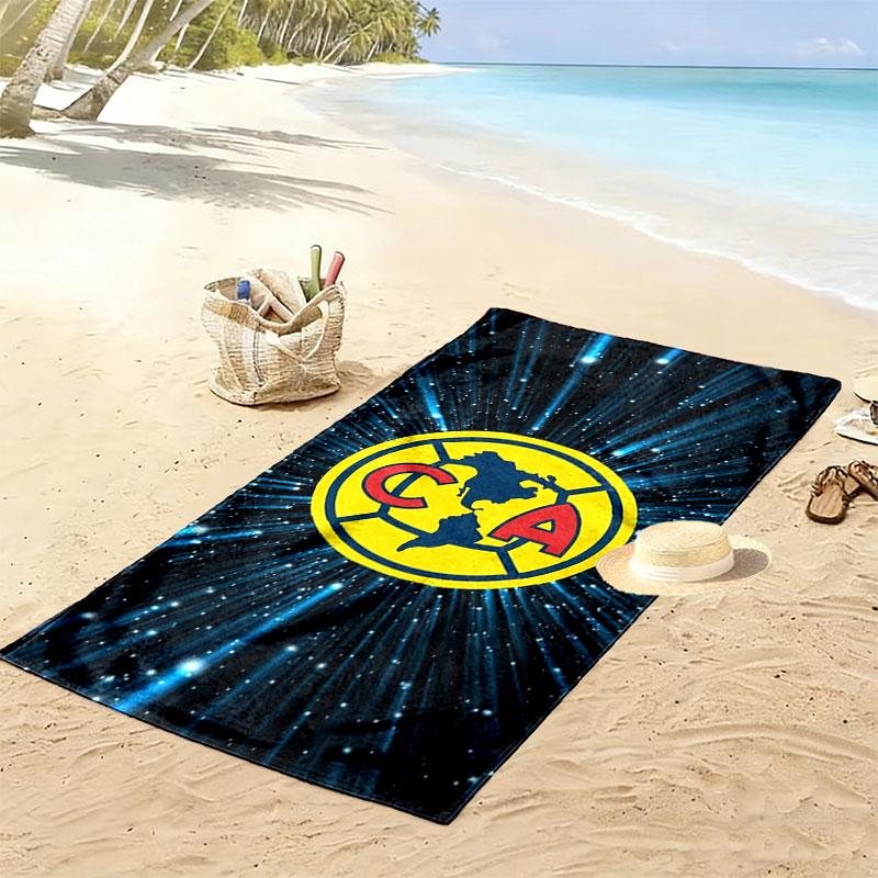 Club America Print Beach Towel, Large Soft Quick Dry Towel for Beach Camping Swimming