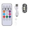 Bike Motorcycle LED Warn Lights RGB Strobe Light Car Bike Warning Light Wireless Remote Control Motor Night Safety Warning Light